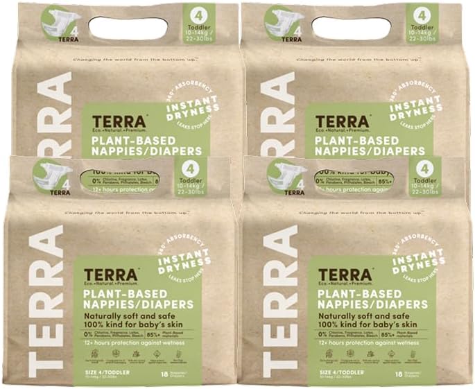 Terra حفاضات أطفال نباتية الحجم 4 من تيرا - Image 1