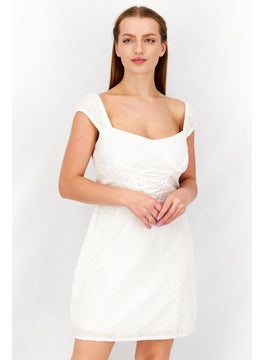 NA-KD Women Eyelet Mini Dress, White  - Image 1