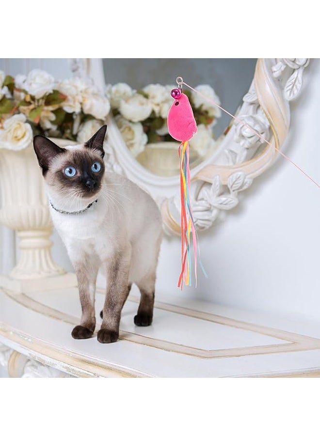 لعبة Cat Stick - عصي ترفيهية تفاعلية للقطط ، وتصميمات وشرائط ملصقات أسماك واقعية ، وريش أزرق ، مناسب للقطط الأليفة ، مثالي للانخراط في وقت اللعب والترابط (2 قطعة) - Image 5