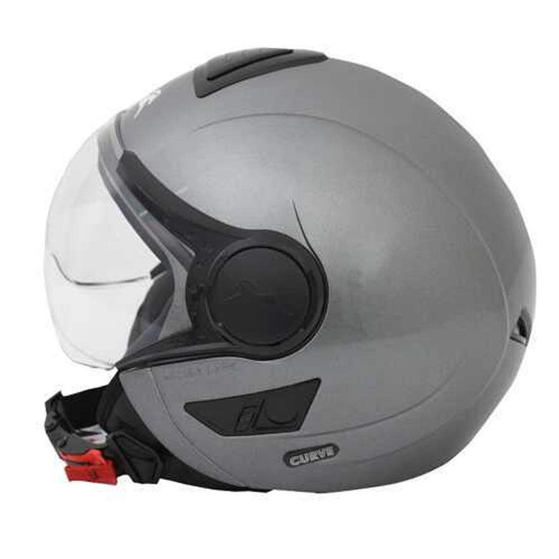TVS Half Face ISI DOT Certified Motorbike Helmet, Grey | Size: L - Image 5