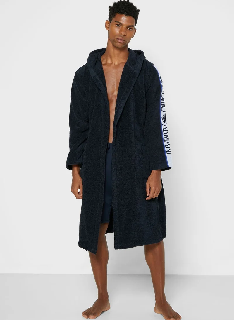 EMPORIO ARMANI Logo Sleeve Robe