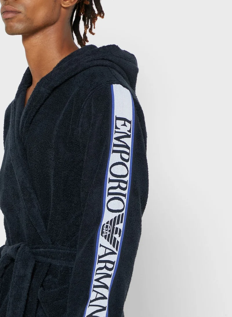 EMPORIO ARMANI Logo Sleeve Robe