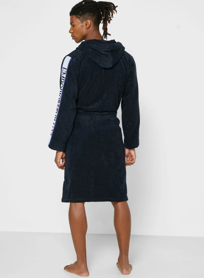 EMPORIO ARMANI Logo Sleeve Robe