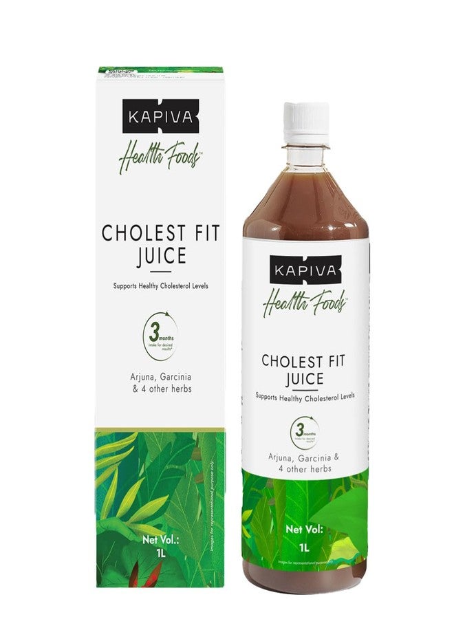 Kapiva Cholest Fit Juice | Modern Ayurvedic Cholesterol Care | 1000 ML X 1 Month Pack | 6 Herbs - Arjuna Chhaal, Garlic, Apple Cider Vinegar| Helps Reduce Cholesterol - Image 1