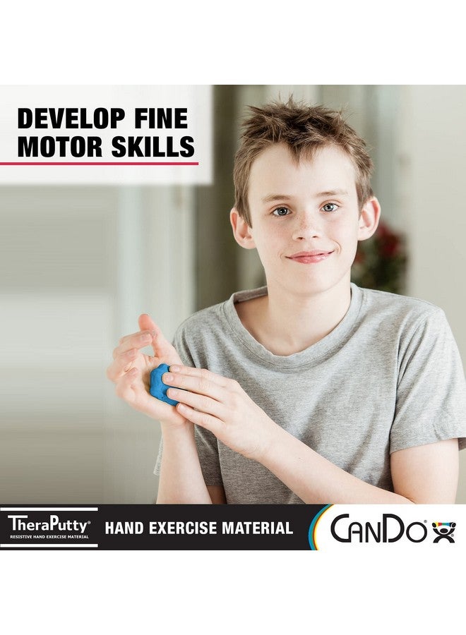 كاندو معجون تمارين اليد القياسي ثيرابوتي من كاندو، 4 أونصات، أزرق، قوي، لإعادة التأهيل، والتمارين، وعلاج اليد، وتقوية العضلات، والمهارات الحركية، وتخفيف التوتر - Image 4