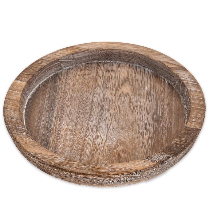 RUSTIC WOODEN SERVING TRAY CANDLE HOLDER TRAY HOME DECOR SMALL WOODEN SERVING TRAY ROUND WOOD TRAY FOR COFFEE TABLE DECORATIVE TRAY CENTERPIECE TABLE DECORATIONS FOR HOME DECOR 807 IN RETRO