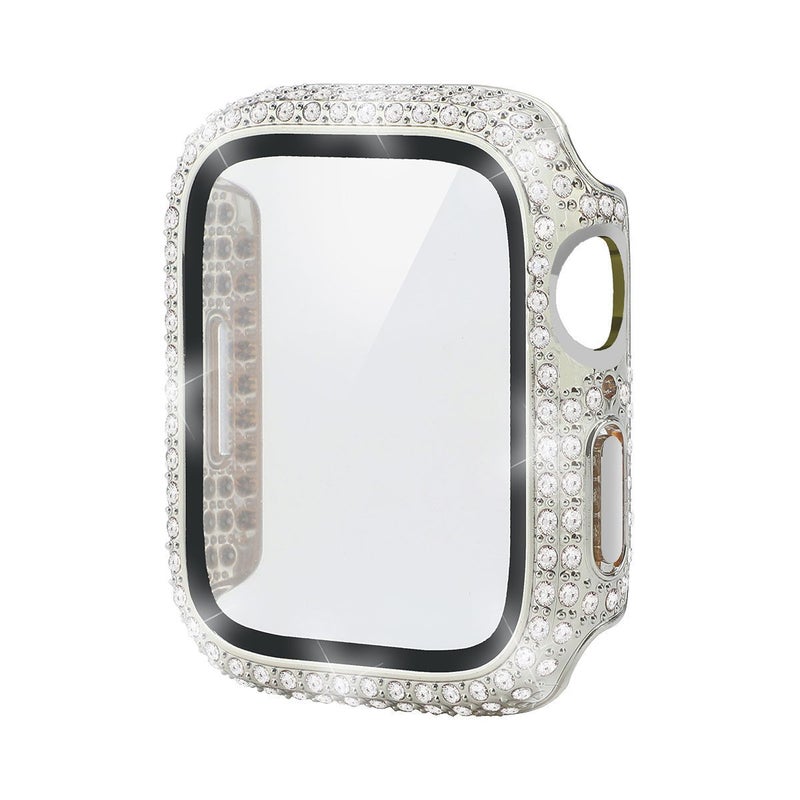 For Apple Full Diamond Watch Case Iwatch10 Generation All-Inclusive Pc Tempered Film One-Piece Diamond Apple Watch Protective Cover - Image 1