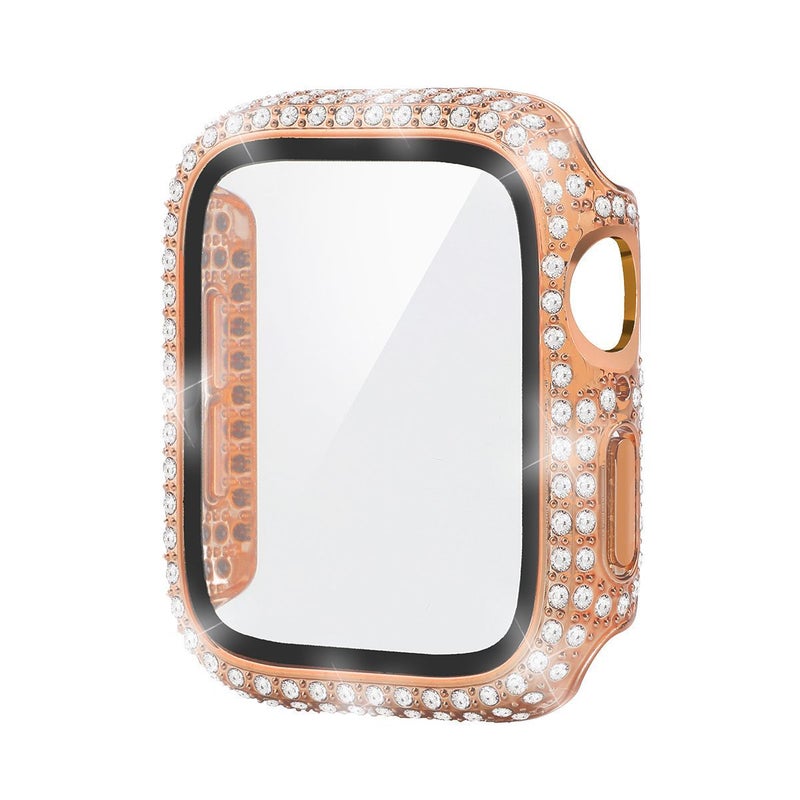 For Apple Full Diamond Watch Case Iwatch10 Generation All-Inclusive Pc Tempered Film One-Piece Diamond Apple Watch Protective Cover - Image 2