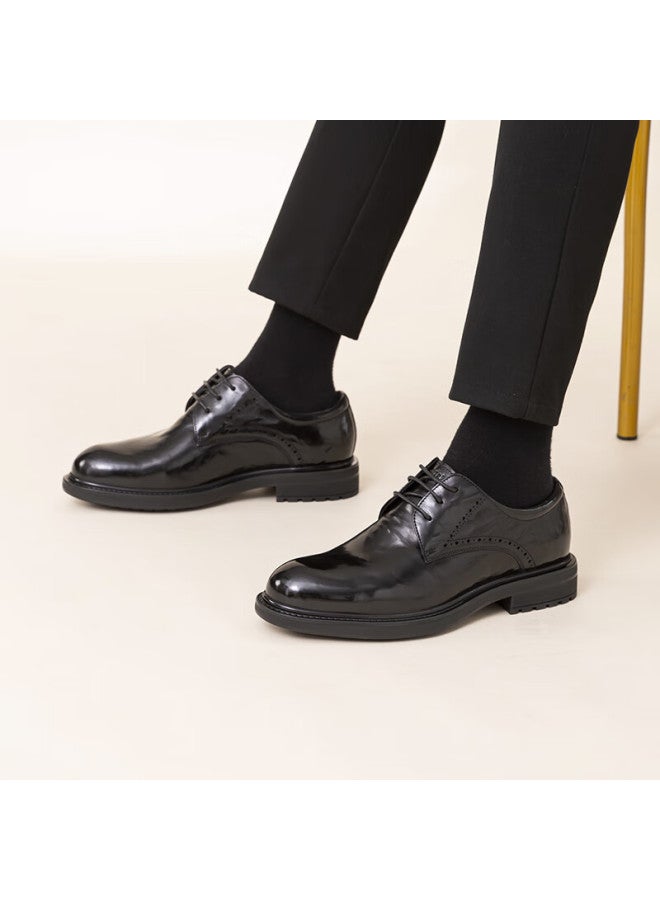 Satchi Men's Premium Soft Sole Leather Business Dress Shoes Black 40