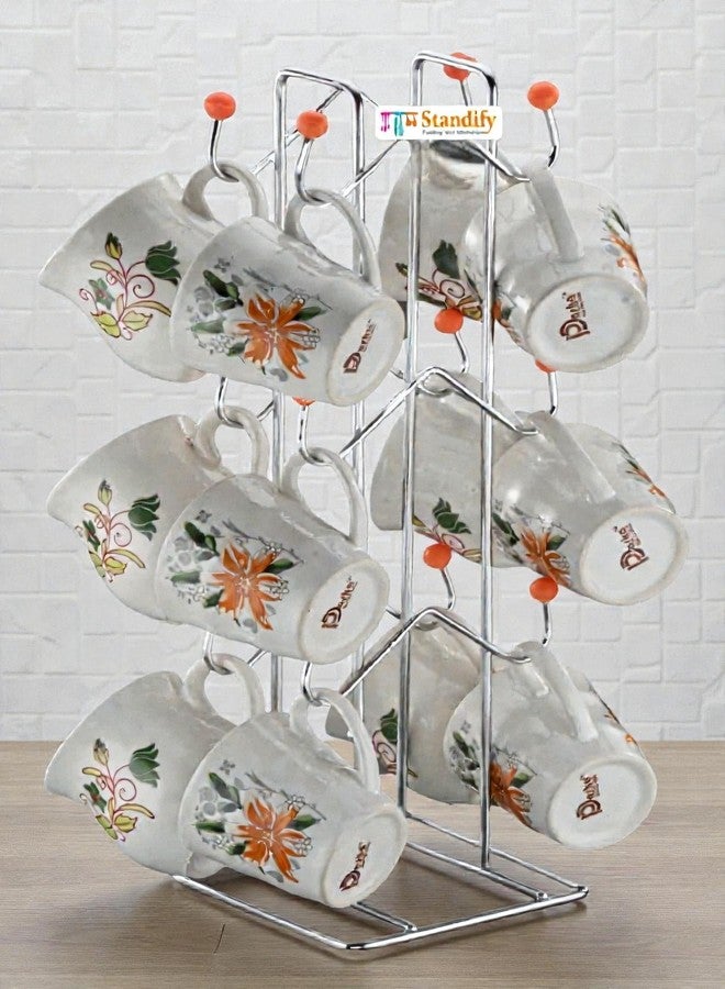 STANDIFY حامل أكواب STANDIFY® M-Cup & Mug Stand_G_Stnfy حامل أكواب وأكواب من الفولاذ المقاوم للصدأ منظم متعدد الأغراض حامل مطبخ لسطح العمل ومنطقة الحوض. - Image 1