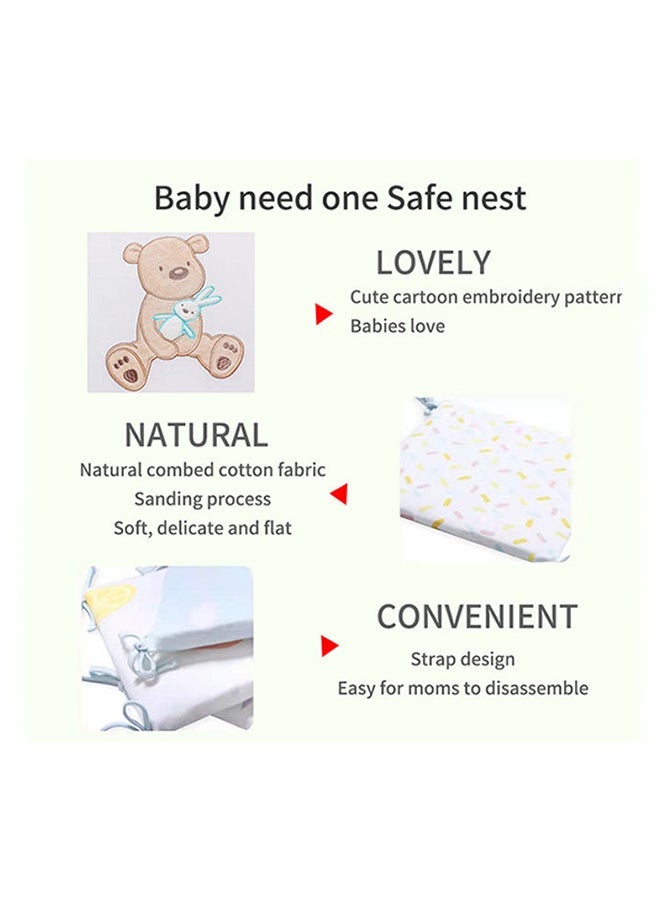 6 Piece Baby Cotton Anti-collision Bed Surrounding The Bed Baby Safety Fence 6 Piece Set Baby Anti-collision Bedding Pink  - Image 4