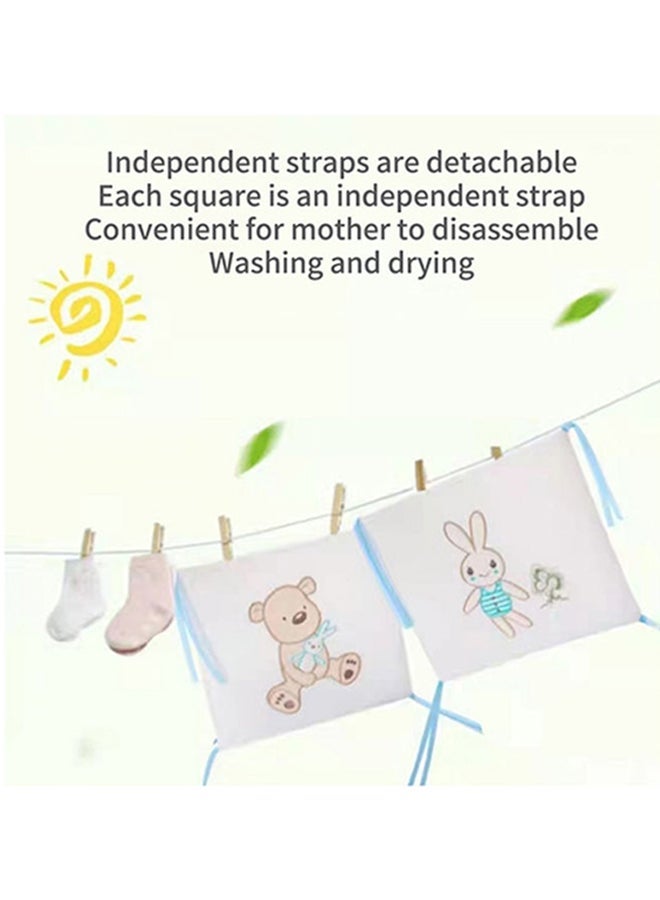6 Piece Baby Cotton Anti-collision Bed Surrounding The Bed Baby Safety Fence 6 Piece Set Baby Anti-collision Bedding Pink  - Image 5