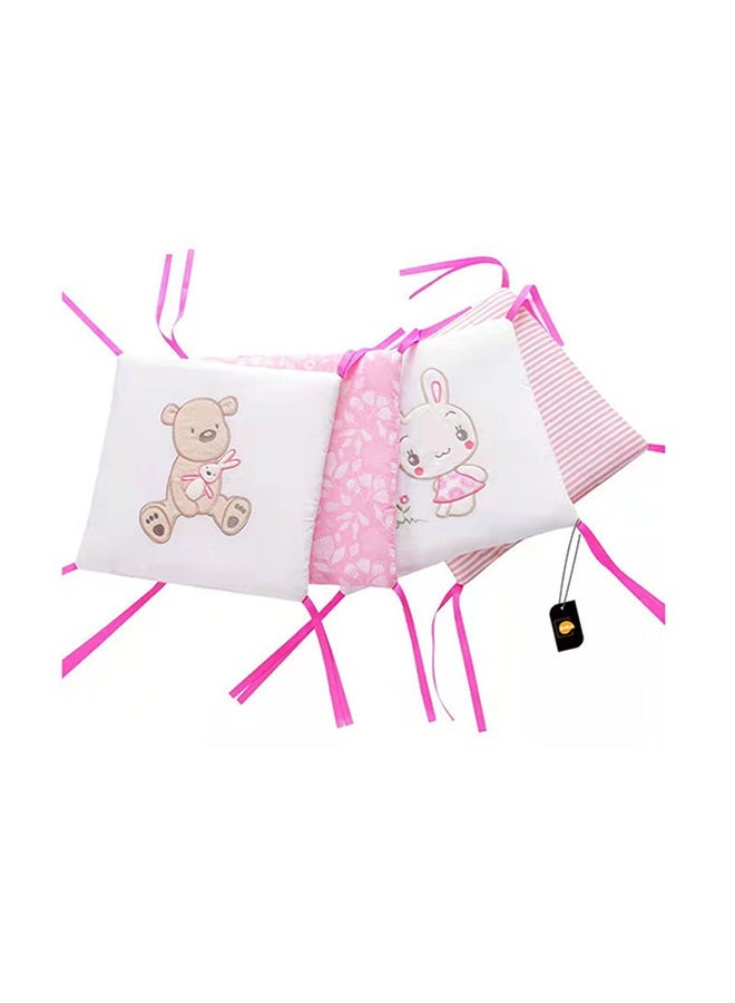 6 Piece Baby Cotton Anti-collision Bed Surrounding The Bed Baby Safety Fence 6 Piece Set Baby Anti-collision Bedding Pink  - Image 2