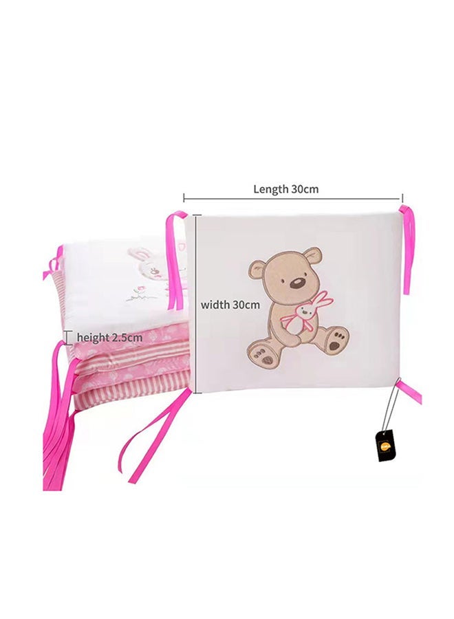 6 Piece Baby Cotton Anti-collision Bed Surrounding The Bed Baby Safety Fence 6 Piece Set Baby Anti-collision Bedding Pink  - Image 3