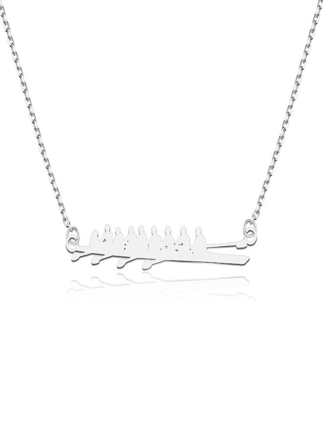 FEELMEM Rowing Necklace - Crew Team Pendant - Boater, Kayak Gift - Skipper, Coach Gift - Image 1