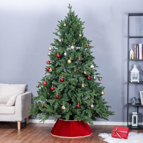 Blissun Christmas Tree Collar, Velvet Foldable Christmas Tree Ring, Christmas Tree Skirt for Artificial Christmas Trees Decoration - Image 5