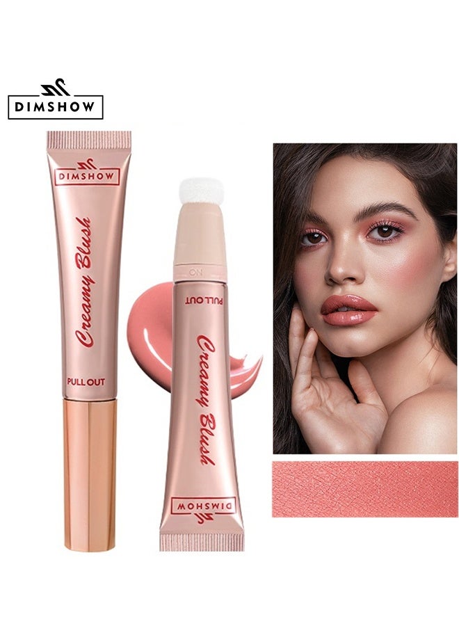 DIMSHOW Creamy Blush Beauty Wand, Contour Stick With Soft Cushion Applicator - Natural Smooth Creamy Highlight Matte for Cheeks #01 - Image 1