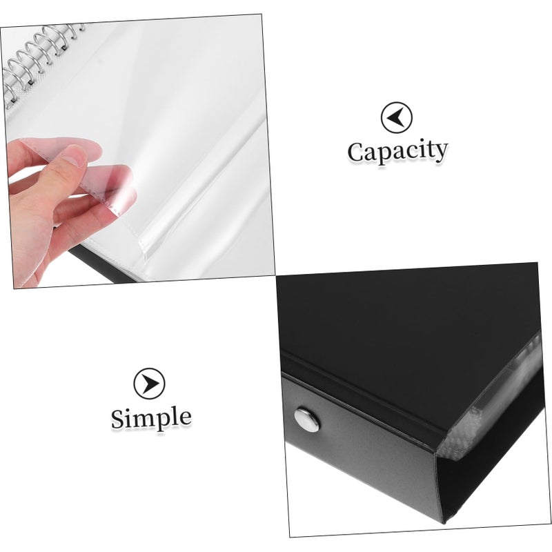 A4 Size Portable Checkbook Binder Zipper Financial Receipt Organizer Sturdy PU Document Storage - Image 4