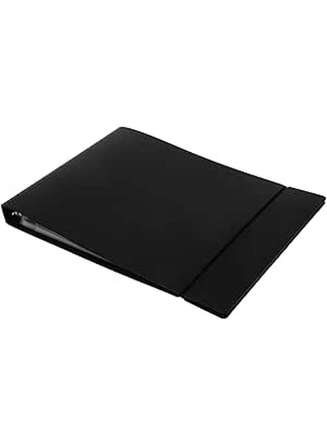 A4 Size Portable Checkbook Binder Zipper Financial Receipt Organizer Sturdy PU Document Storage - Image 1