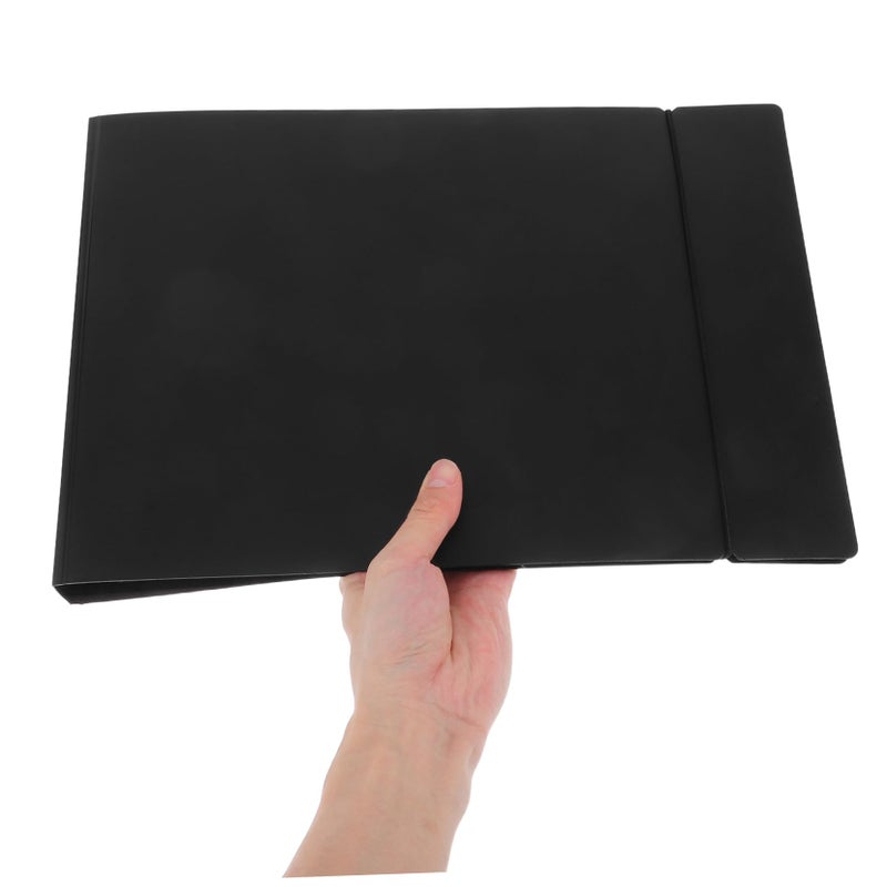 A4 Size Portable Checkbook Binder Zipper Financial Receipt Organizer Sturdy PU Document Storage - Image 5
