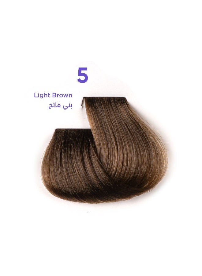 1B Hair Color Cream #5 Light Brown – Permanent Light Brown Hair Dye with Tress Tones Tyrosine Complex | 100ml | Rich Natural Pigment | Long-Lasting Shine & Gray Coverage for Healthy-Looking Brunette Hair - Image 1