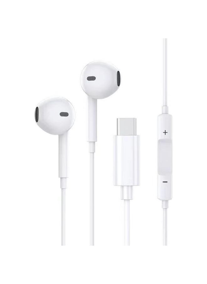 Wired Headset Semi-in-ear 3.5mm Round Hole Interface Type-c For Huawei Apple Oppovivo With Wheat-Color: Upgraded 9d Quality