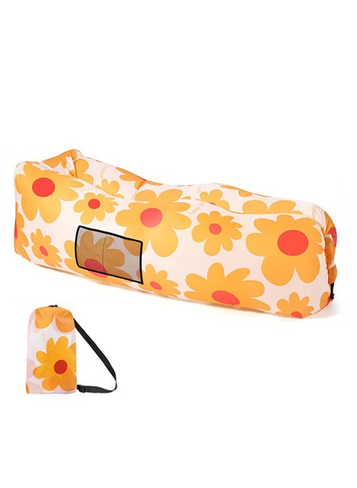 Outdoor Inflatable Sofa Air Lounger for Camping & Beach, No Air Pump Required, Portable Lightweight Inflatable Chair with Carry Bag, 150kg Load Capacity - Image 1