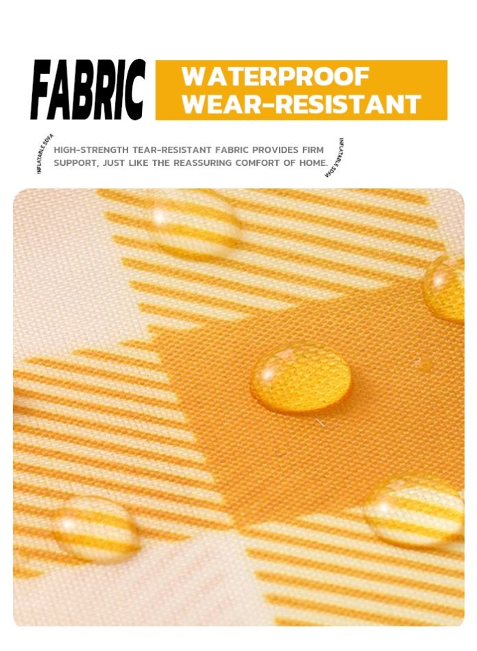 Outdoor Inflatable Sofa Air Lounger for Camping & Beach, No Air Pump Required, Portable Lightweight Inflatable Chair with Carry Bag, 150kg Load Capacity - Image 4