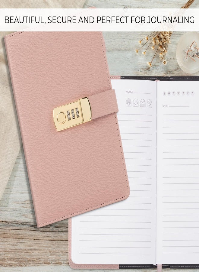 ZICOTO Aesthetic Diary with Lock - Beautiful Leather Journal with Easy to Change Code Lock & Refillable Pages - Quality Planner for Women with Bookmark & Pen Holder to Securely Protect Thoughts & Memories - Image 3