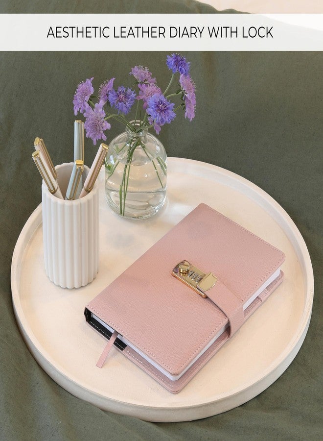 ZICOTO Aesthetic Diary with Lock - Beautiful Leather Journal with Easy to Change Code Lock & Refillable Pages - Quality Planner for Women with Bookmark & Pen Holder to Securely Protect Thoughts & Memories - Image 2