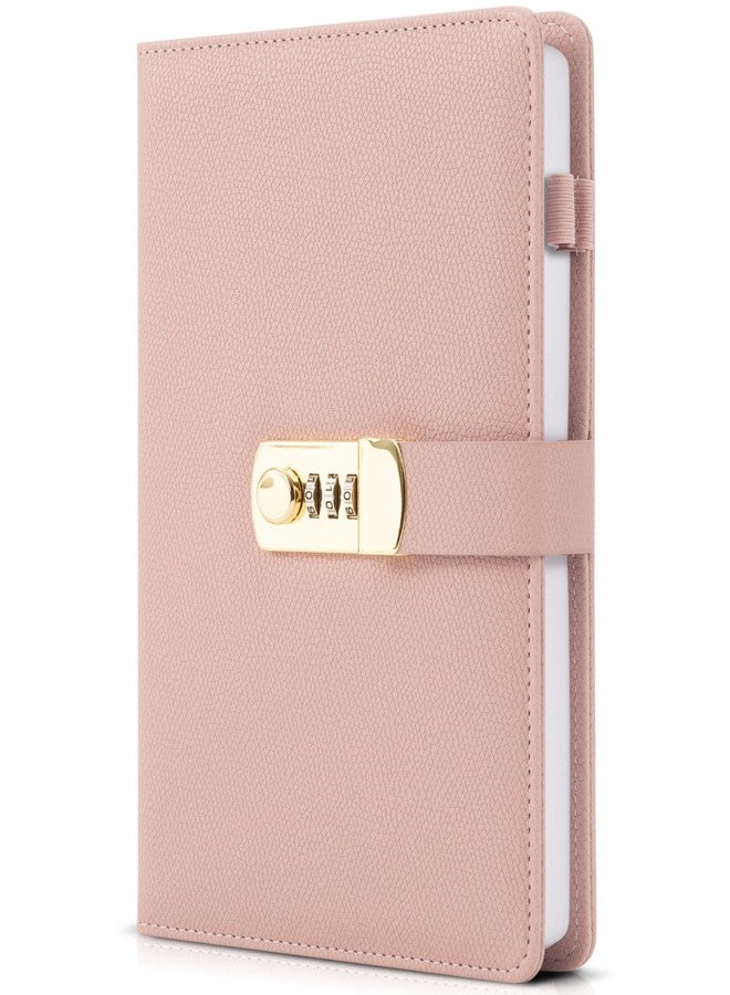 ZICOTO Aesthetic Diary with Lock - Beautiful Leather Journal with Easy to Change Code Lock & Refillable Pages - Quality Planner for Women with Bookmark & Pen Holder to Securely Protect Thoughts & Memories - Image 1