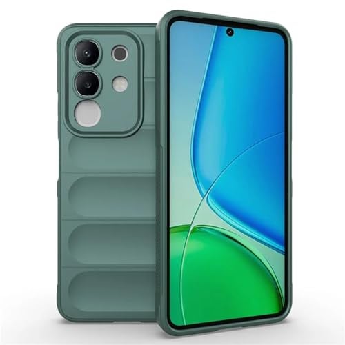 Casotec Back Cover for Vivo T4x 5G / Y29 4G / iQOO Z10x 5G | Full Camera Protection | Liquid Silicon Case | Flexible Bumper Case for Vivo T4x 5G / Y29 4G / Y31 Pro 5G / iQOO Z10x 5G (Green) - Image 1