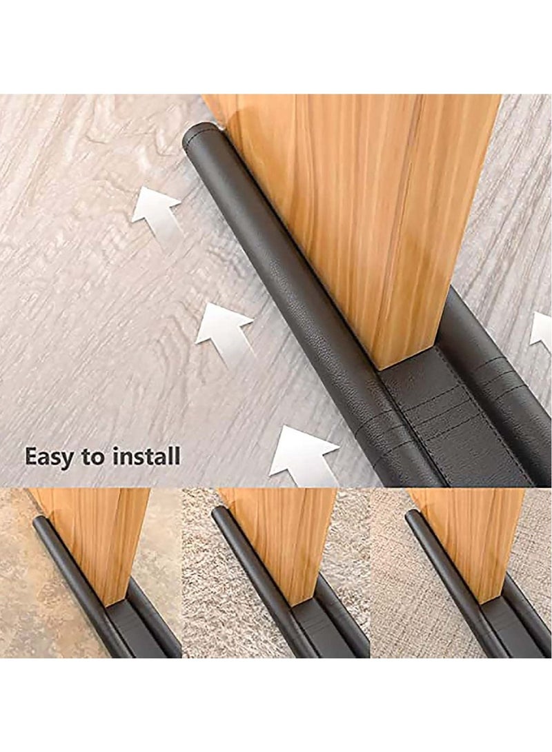 Captaintech 2Pcs Under Door Draught Excluder Self Adhesive Draft Excluder Tape for Noise Proof and Energy Saving Door Bottom Seal Strip to Prevent Bugs Coming Draught Excluder for Doors Windows - Image 3