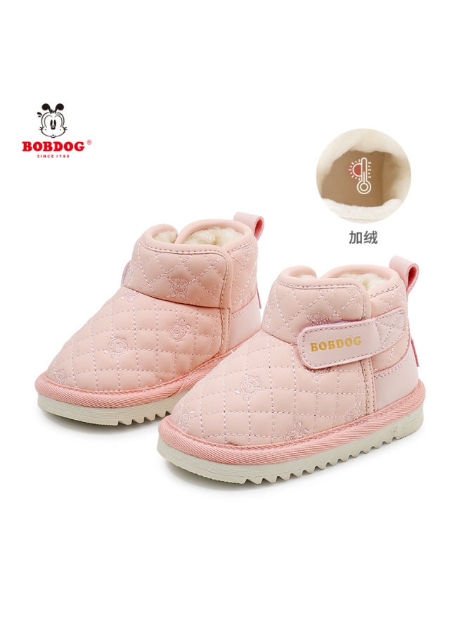 Children's Cotton Shoes, Toddler Shoes, Cute Kids' Shoes, Snow Boots, Baby Winter Warm New Style Fleece-lined Babudou