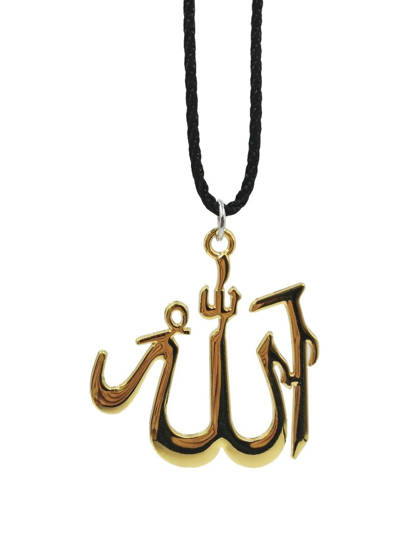 NMC Car Hanging Allah Pendant – Elegant Vehicle Decoration, Durable Metallic Design, Ideal for Gifting, 1 Pc,Gold - Image 4