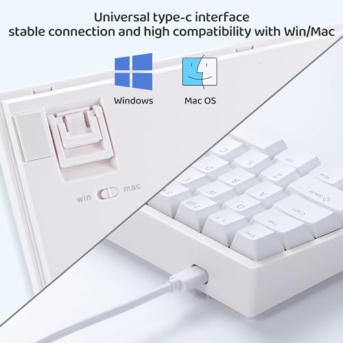 BOYI 66Pro Rapid Trigger Magnetic Switch 65% Mechanical Keyboard,Hall Effect Gasket-Mounted RGB HotSwap Hyper-Fast Adjustable Actuation Wired Compact Gaming Keyboard with Knob(White) - Image 5