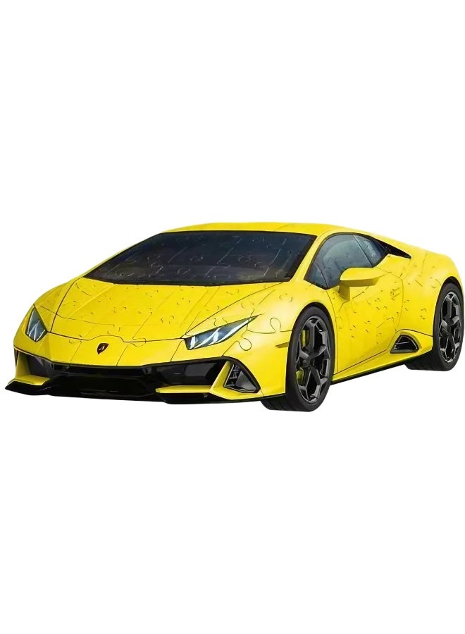 Ravensburger لعبة بازل 3D من رافينسبورجر لامبورغيني هوراكان إيفو صفراء (108 قطعة) - Image 3