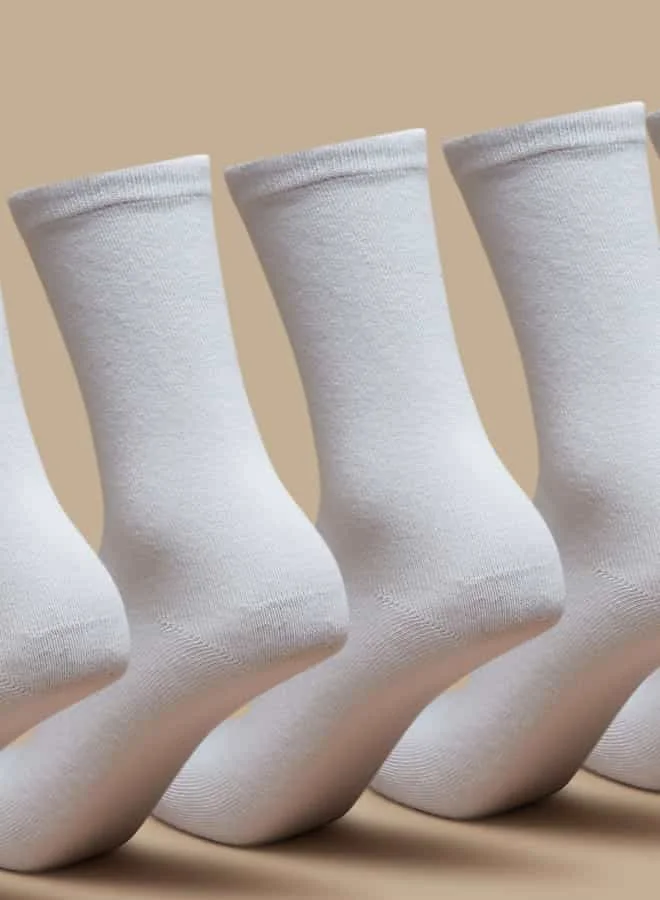 LBL by Shoexpress Solid Crew Length Socks - Set of 5