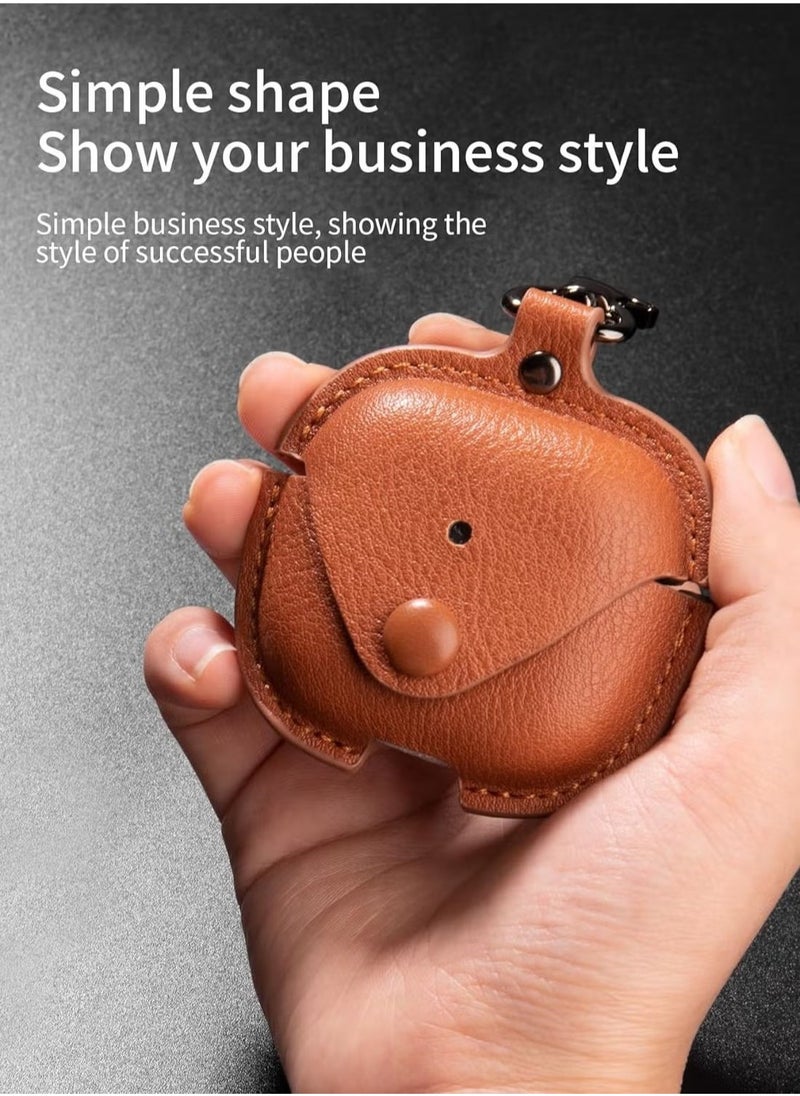 ELTRAZONE - Case Compatible with AirPods 4 2024 – PU Leather with Keyring Included, Anti-Scratch Protective Case Cover for AirPods 4 2024 - Image 1