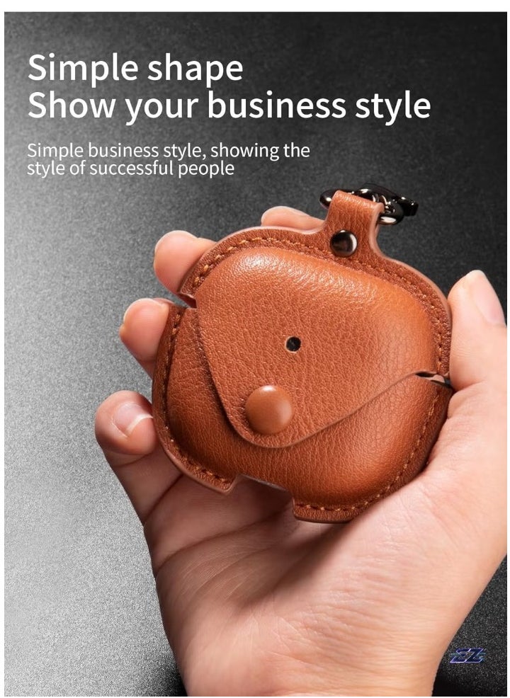 ELTRAZONE - Case Compatible with AirPods 4 2024 – PU Leather with Keyring Included, Anti-Scratch Protective Case Cover for AirPods 4 2024 - Image 1