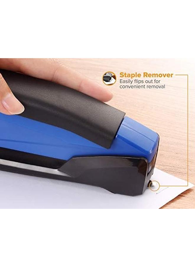 PaperPro Office Inpower Spring Powered Desktop Stapler 20 Sheet Capcity Built In Remover Blue 1122 - Image 3