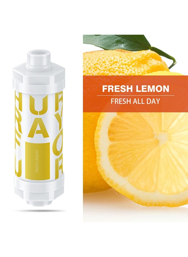 DUKASOU Korean Vitamin C Shower Filter for Hard Water, Aromatherapy Softener Purifier, Help with Softer Skin and Hair Enhancement, for Universal Output Showerhead, Easy Installation (LEMON)  - Image 1