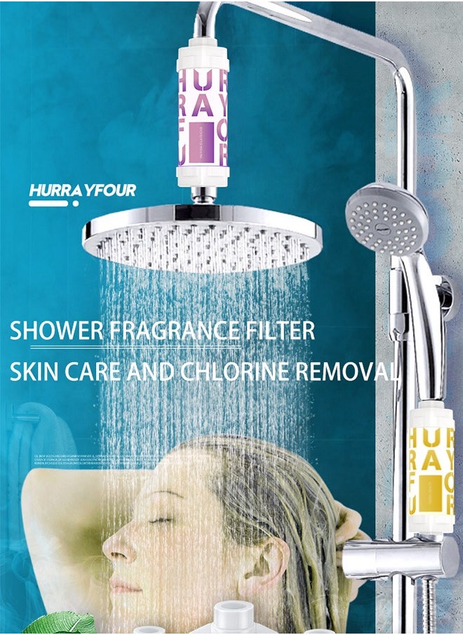 DUKASOU Korean Vitamin C Shower Filter for Hard Water, Aromatherapy Softener Purifier, Help with Softer Skin and Hair Enhancement, for Universal Output Showerhead, Easy Installation (LEMON)  - Image 2