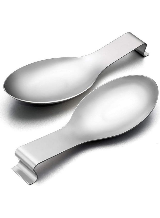 INKULTURE INKULTURE Stainless Steel Spoon Rest for Home & Kitchen, Pack 02 Pcs | Extra Large | Spatula Ladle Holder | Spoon Rest Holder - Image 1