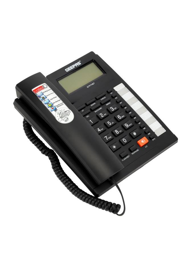GEEPAS Executive Telephone with Caller ID 16 Digits Telephone - Recording 15 Out & 50 Incoming Calls Multicolour - Image 2