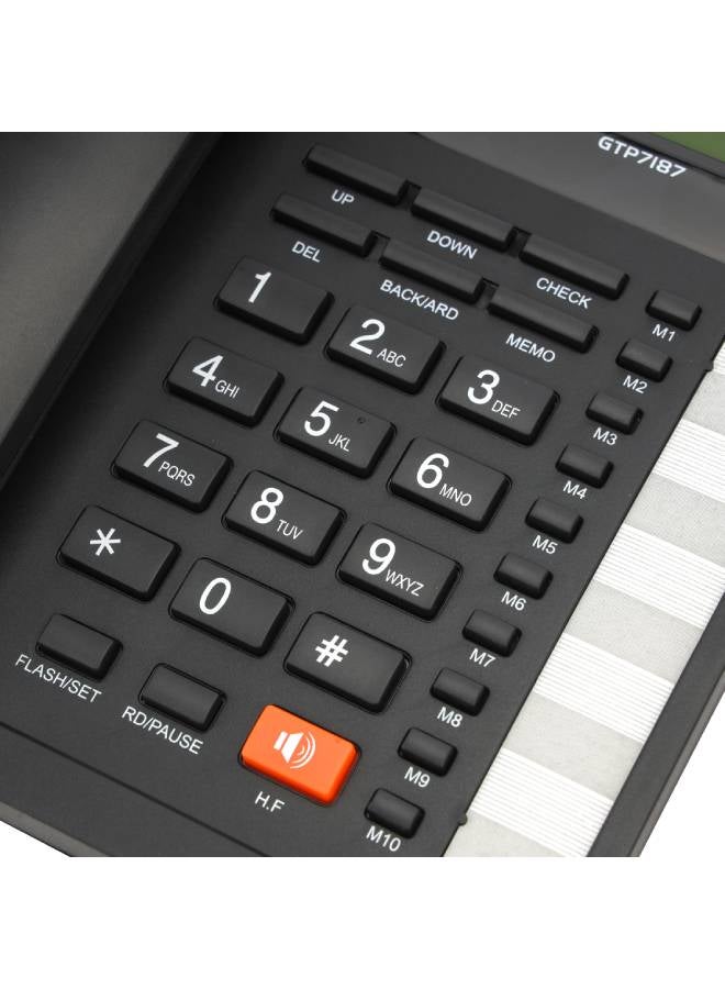 GEEPAS Executive Telephone with Caller ID 16 Digits Telephone - Recording 15 Out & 50 Incoming Calls Multicolour - Image 3