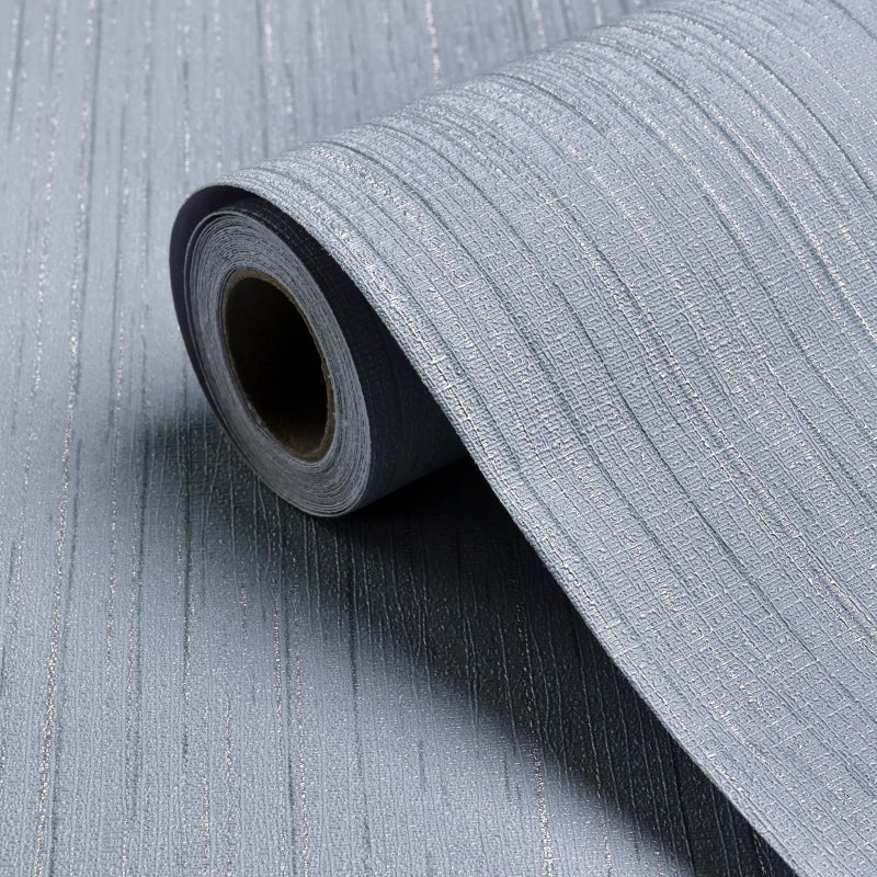 Biyoee Blue Grasscloth Peel and Stick Wallpaper Texture Self-Adhesive Contact Paper 15.7" X 120" Faux Grasscloth Removable Wallpaper for Cabinets Counter Top Liners - Image 1