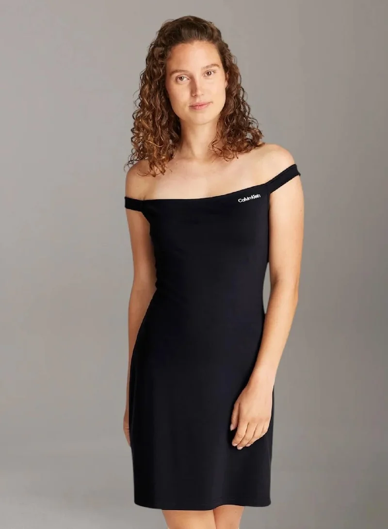 Calvin Klein Jeans Ck Black Bardot Dress for Women | Best Price UAE