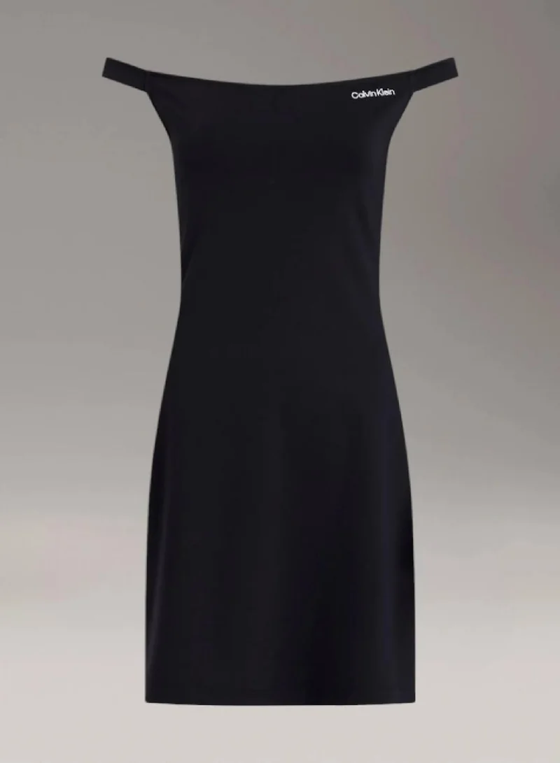 Calvin Klein Jeans Ck Black Bardot Dress for Women | Best Price UAE
