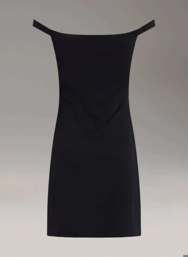 Calvin Klein Jeans Ck Black Bardot Dress for Women | Best Price UAE